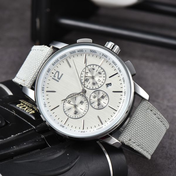 Relógio masculino de última geração, clássico, automático, cronógrafo de seis pinos, relógio de quartzo de luxo, mostrador de 41 mm, data