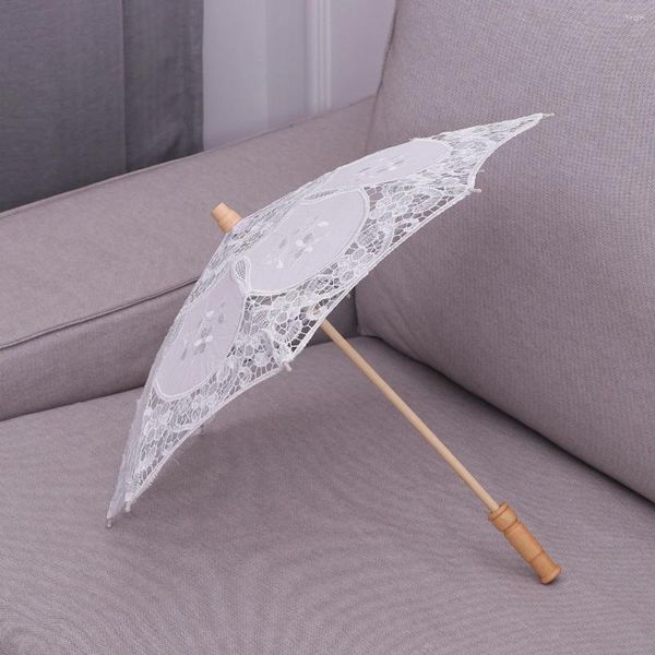 Guarda-chuvas Pography Umbrella Prop Handmade Algodão Renda Clássica Não À Prova de Chuva O Presente