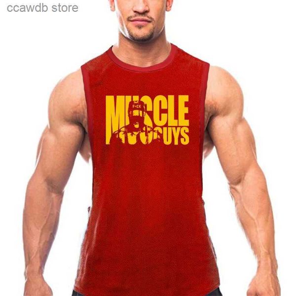 Herren Tank Tops Bodybuilding Tank Tops Männer Gym Fitness Ärmelloses Hemd Männlich Mesh Stringer Singlets Sommer Casual Mode Sport Unterhemd Weste T240110