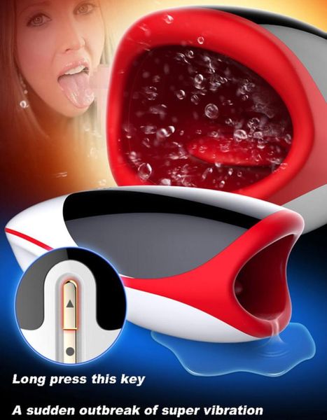 Leten Deep Throat Oral Male Masturbator для мужчин Отопление Реалистичная секс-машина Вибрирующая киска Минет Секс-игрушки для мужчин секс-игрушки Y195901809