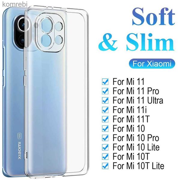 Mobiele Telefoon Gevallen Helder Siliconen Telefoon Case Voor Mi 11 11X 11i 11T 10 10T 9 9T 8 Pro Lite Se Ultra Dunne Zachte Case Voor Mi A3 A2 Lite A1 CoverL240110