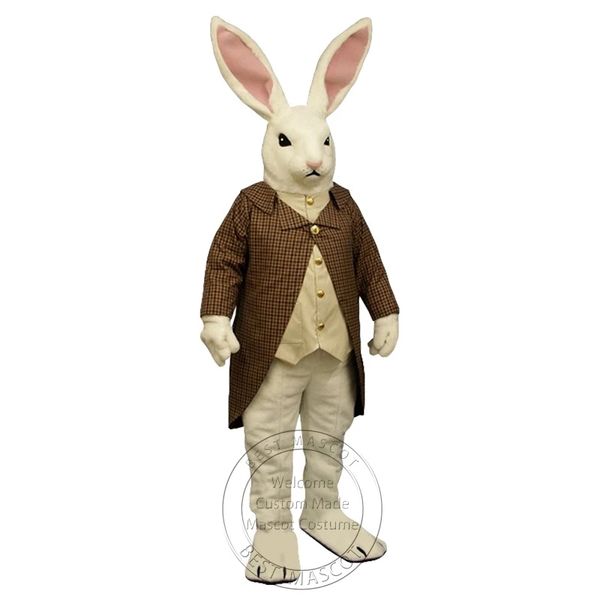 Halloween bonito Mr. Rabbit mascot Costume para festa personagem de desenho animado mascote venda frete grátis suporte personalização