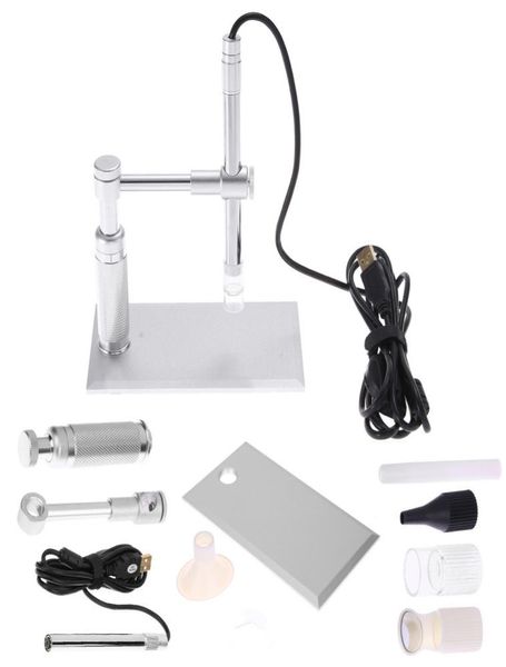 Microscopio digitale 2MP 500X 8LED Microscopio USB Otoscopio Microscopio digitale USB Telecamera di ispezione PCB Endoscopio Loupe1905401