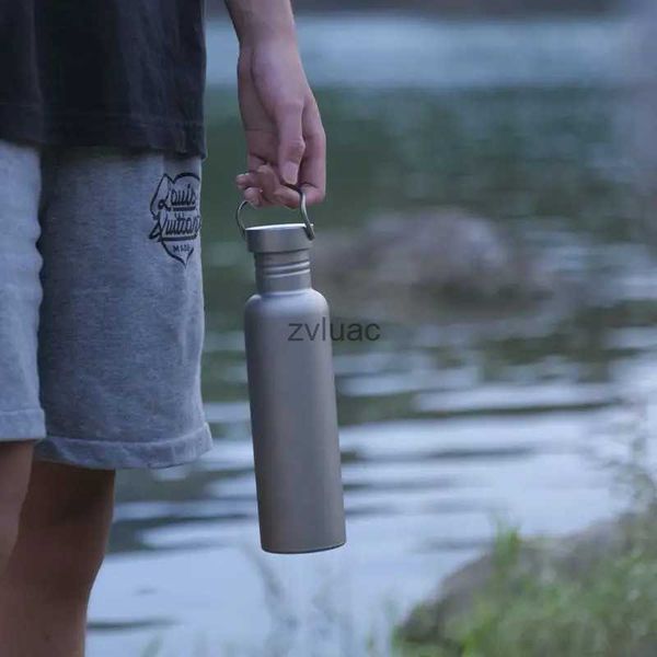 Garrafa de água New Pure Titanium Sports Water Bottle Grande capacidade Outdoor Travel Camping com tampa portátil copo de água garrafa de montanhismo YQ240110
