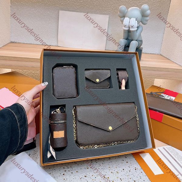 Designer-Geldbörse für Damen, Umhängetasche, 3-teiliges Set, Geldbörse, Luxus-Handtaschen, Umhängetasche, Handtaschen, hochwertige Leder-Einkaufstasche