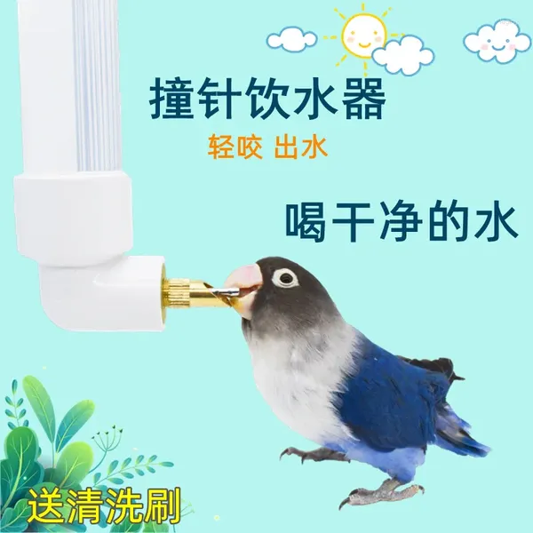 Outros suprimentos de pássaros 130ml papagaio bebendo chaleira grande alimentador automático de água pet chinchila copo ao ar livre gaiola pássaros accessoires