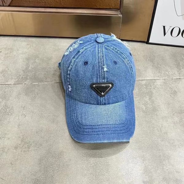 Boné de beisebol jeans moda designer bonés para mulheres e homens lavados casquette casual bola bonés