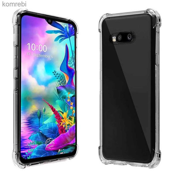 Capas de telefone celular para lg g8x thinq capa super proteção macia transparente capa traseira para lg v50s thinq capas de telefone l240110