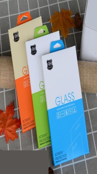 Protetor de tela de vidro temperado vazio caixa de varejo pacote embalagem caixas coloridas para iphone 11 12 pro xs max xr x 8 samsung s206803530