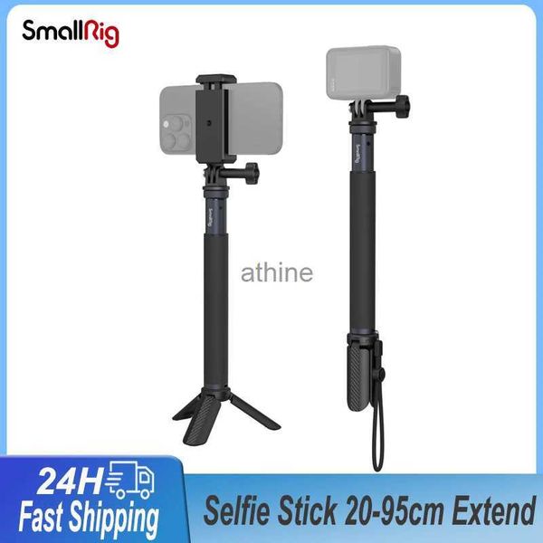 Selfie Monopods Smallrig Selfie Stick, Akıllı Telefon Kelepçesi ile Aksiyon Kameraları İçin Kamera Montajı için Kamera Montajı için Tripodu 20-95cm Genişletme 4192 YQ240110