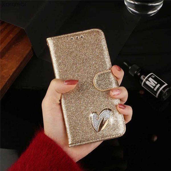 Custodie per cellulari Love Jewell Custodia per Huawei P30 Lite Pro Mate 20 Custodia in pelle con glitter Bling Flip per Honor 20 Lite P30Lite Mate 20LiteL240110