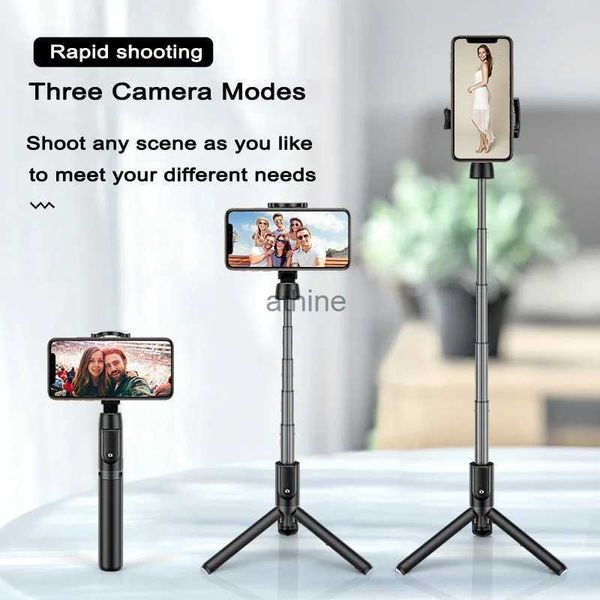 Stabilizzatori Selfie Stick Portatile Bluetooth Wireless Remote Treppiede Supporto esterno Action Camera Live Photo iOS Note 20 Stabilizzatore per smartphone YQ240110