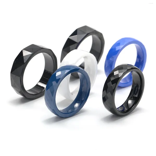 Кольца кластера, простое сечение, биокерамика, женское и мужское керамическое кольцо для пары, подарки на годовщину свадьбы