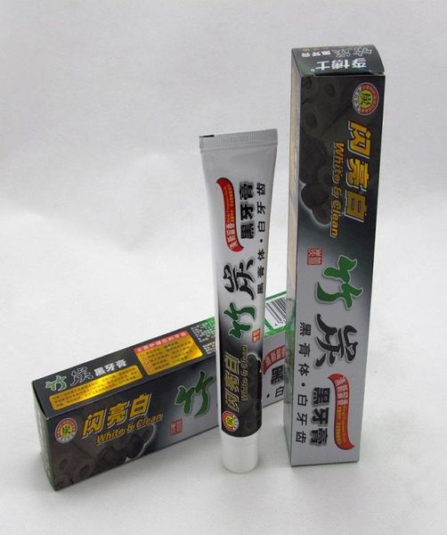 Pasta de dente de carvão de alta qualidade Pasta de dente de carvão de bambu preto Pasta de dente de higiene oral DHL 8963850