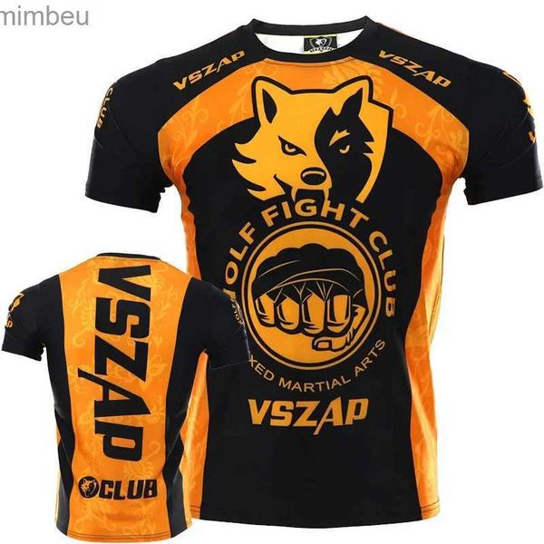 Homens camisetas Muay Thai Treinamento Roupas Moda Respirável Verão Camiseta para Homens Casual O-pescoço Solto Tops Fitness Manga Curta TeesL240110