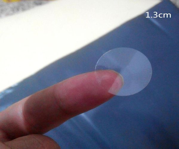 13cm 05 polegadas de diâmetro transparente redondo pvc etiqueta de vedação 7920pcslot varejo claro círculo plástico adesivo selo adesivo l8228994