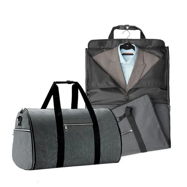 Konvertierbarer Kleidersack mit Schultergurt, Handgepäck-Reisetasche für Männer und Frauen, 2-in-1-Hängekoffer, Anzug, Reisetaschen 240109