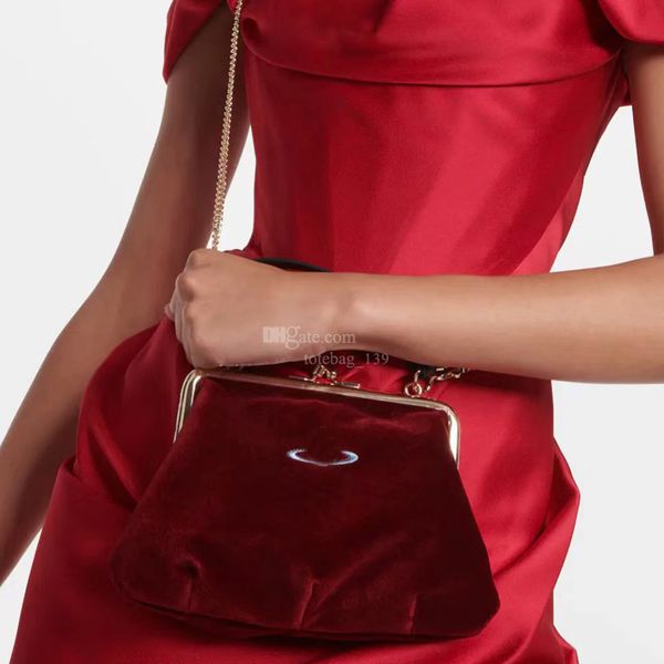 Дизайнерская сумка Vivi, женские сумки на плечо, бархатная мини-сумка, винтажная сумка с цепочкой через плечо, сумка Saturn, кошелек