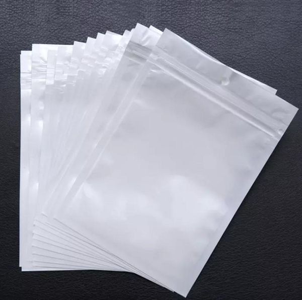 Qualidade claro branco pérola plástico poli opp embalagem zíper zip lock pacotes de varejo jóias alimentos saco plástico pvc muitos tamanho a9654095