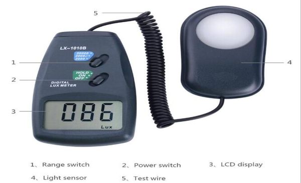 Luxmeter Digitaler Lichtmesser Luxmeter Pometer LCD Luxmeter Handbeleuchtungsmesser 100 Stück1224664