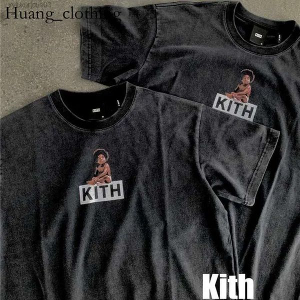 2024 Tasarımcı Gömlek Giyim Vintage Kith Biggie Tee Ölmeye Hazır T Shirt Erkek Kadınlar Yüksek Kaliteli Yıkama ve Eski Tişört Yüksek Kalite 84