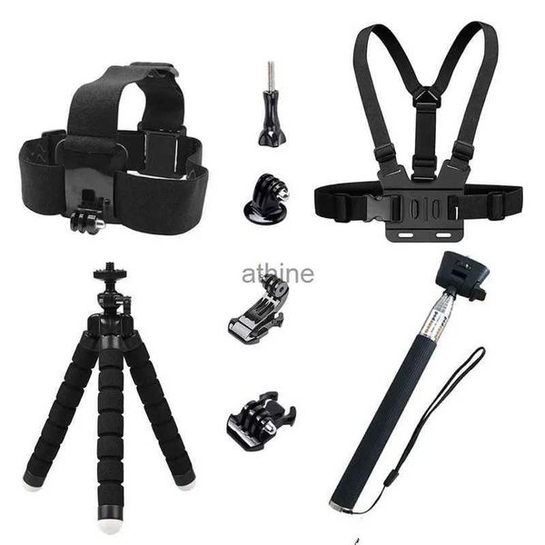 Selfie Einbeinstative Kit für Hero Selfie Stick Einbeinstativ Halterungen für SJCAM SJ4000 Stativ für Yi 4K EKEN H9R Action Kamera Zubehör YQ240110