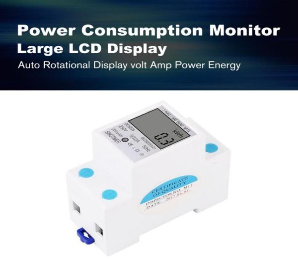 Синотимер энергопотребляет энергия waamp Volt Meter Analyzer KWH AC 230V Цифровой монитор использования электроэнергии Wattmeter7124943