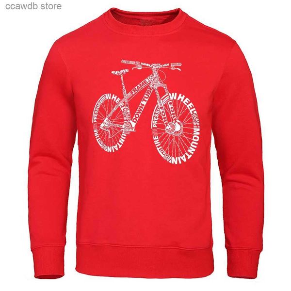 Moletons Masculinos Moletons Mountain Bike Ciclismo Com Capuz Bicicleta Incrível Moletom Masculino Casual Roupas Oversized Crewneck Respirável Com Capuz Hip Hop Hoodie T240110