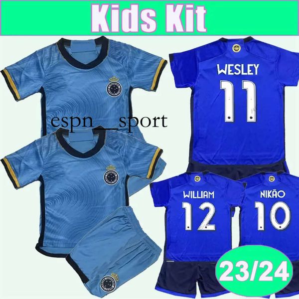 espnsport 23 24 Cruzeiro Kids Kit Maglie da calcio WILLIAM MARLON BRUNO R. F. HENRIQUE NERIS L. CASTAN NIKAO W. RIBEIRO Home 3rd Maglie da calcio