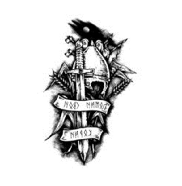 100 шт., водонепроницаемые временные татуировки «Бессмертный рыцарь», мужские татуировки воина, Temporaire Femme Tatoo, временные наклейки 7993724