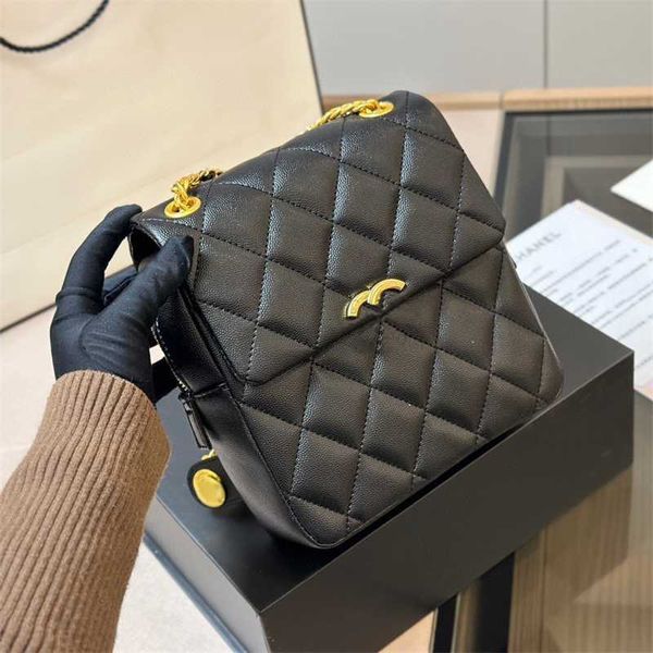 Borsa a colori alla moda Nuove donne di marca Classic Solid Designer Spalla Cucitura Diamond Wallte Tofu Zaino in pelle di caviale di alta qualità Lettera