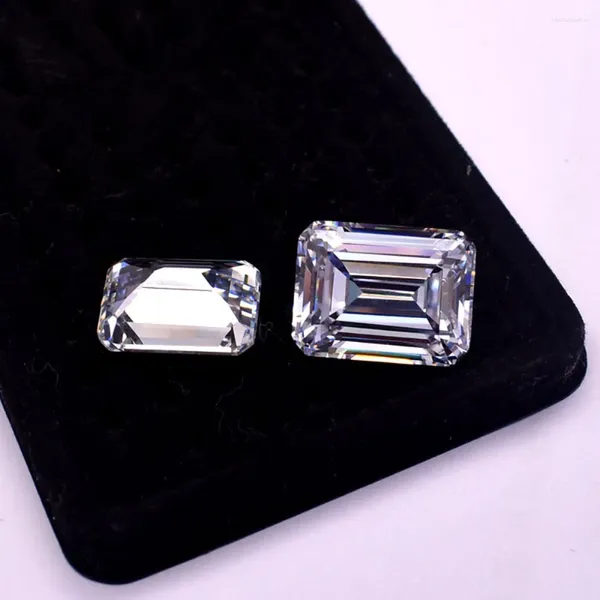 Pietre preziose sciolte Grado Cubic Zirconia Rettangolo sfaccettato Pietra preziosa Taglio smeraldo CZ032