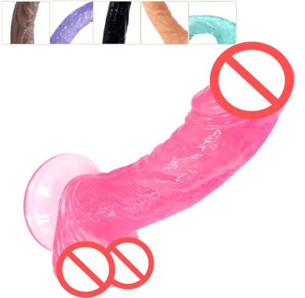 Dildo realistico da 61 pollici con base Super Sucker vaginale anale stimolazione del punto G piacere pene giocattolo del sesso per donna8339433