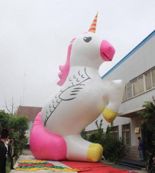 Animale soffiato ad aria gigante del modello della mascotte dell'unicorno gonfiabile all'aperto attraente di 345 m per la pubblicità fatta in Cina9207834