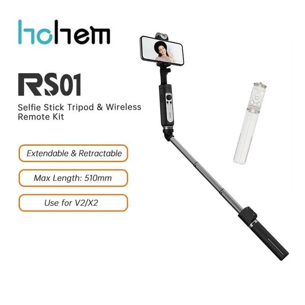 Einbeinstative Hohem 3 in 1 Selfie Stick Telefonstativ Ausziehbares Einbeinstativ mit Fernbedienung Suport Smartphone für Isteady X/x2/v2