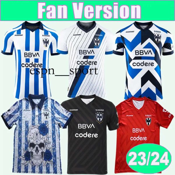 espnsport 23 24 Monterrey R.FUNES MORI M.MEZA J.CAMPBELL Maglie da calcio uomo Edizione speciale D.VERGARA Home Blu Away Bianco 3rd GK Maglia da calcio Manica corta Uniformi