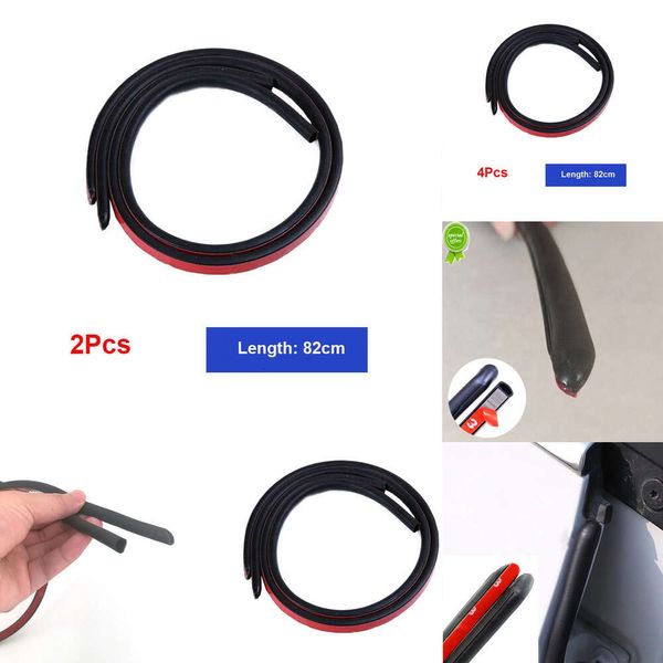 Novos outros acessórios de interiores 2pcs por porta de borracha por porta de borracha tira de falha de tira Weatherstrip arestão de borracha vedação para proteção de pilar B Selante de porta automática frontal para carros