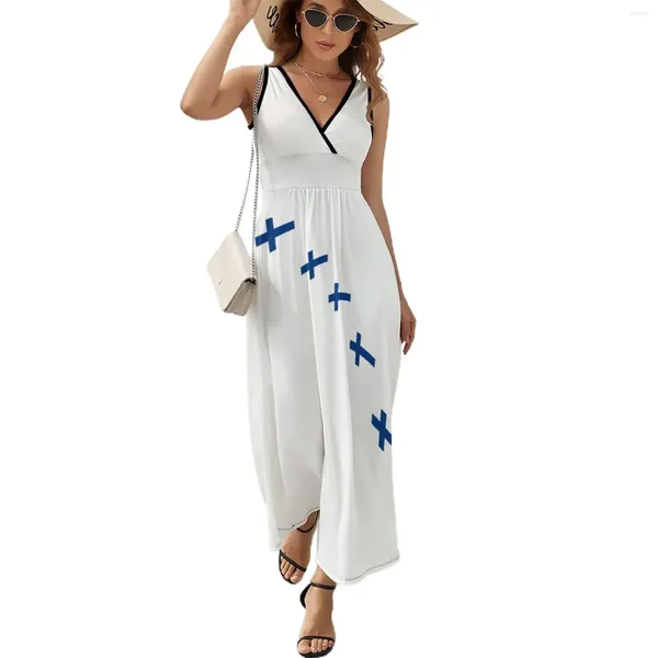 Abiti casual Abito bandiera finlandese Estetico Bohemia Lungo modello da festa da donna Maxi regalo di compleanno