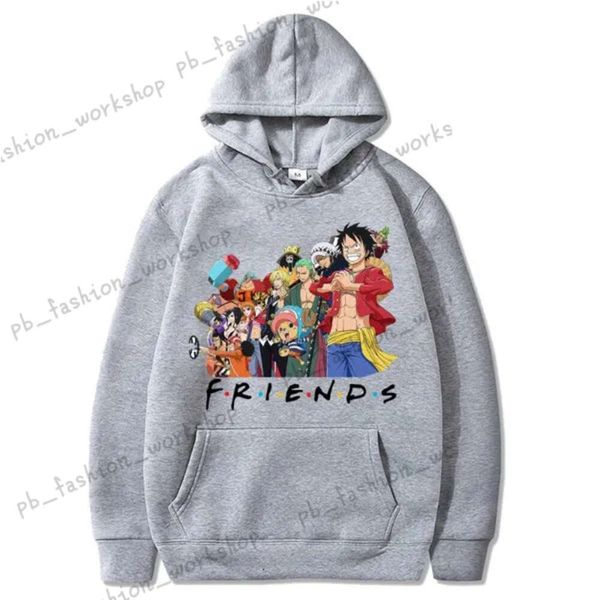 Felpe con cappuccio da uomo Felpe Anime One Piece Felpa con cappuccio da uomo e da donna Harajuku Pullover manica lunga allentata streetwear Topsmen Bles22 344