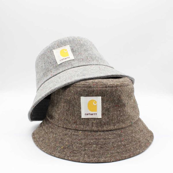 Cappello da pescatore con etichetta in stoffa, versatile, marchio di moda, visiera parasole, per ragazzo e ragazza, coppia, studente, cappello hip hop