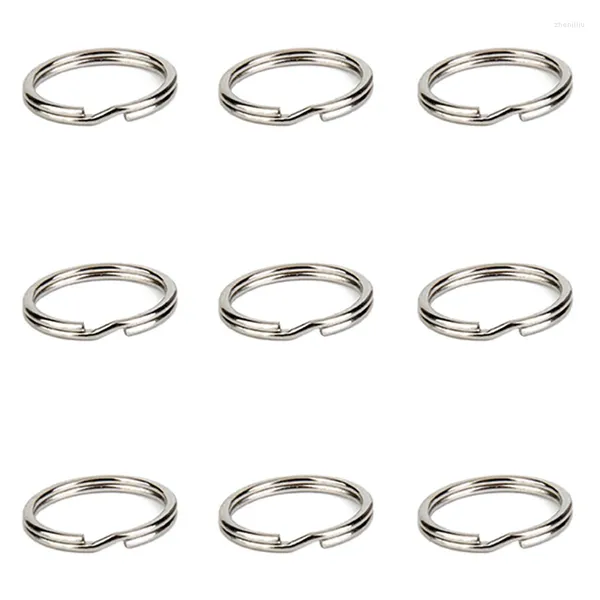 Portachiavi 20 pezzi portachiavi in metallo 25mm portachiavi unisex titolare portachiavi diviso doppio strato anelli circolari catene accessori per gioielli