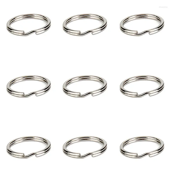 Schlüsselanhänger 20 Stück Keyrigs Metall 25 mm Schlüsselanhänger Unisex Halter Split Schlüsselanhänger Doppelschicht Kreis Ringe Ketten Schmuck Zubehör