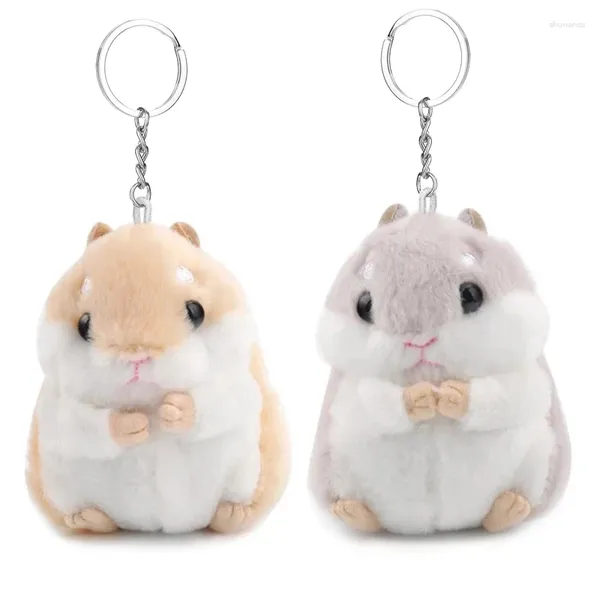 Chaveiros Fofo Fur Pompom Hamster Chaveiro Para Mulheres Bonito Koala De Pelúcia No Saco Carro Trinket Festa De Casamento Meninas Brinquedos Presente