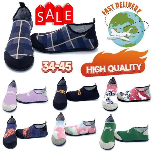 Sandallar Yüzmek Softy Solged Slip Anti-Slip Aqua Unisex Hızlı kuru sörf Nefes alabilen örgü Su Plajı Dalış Çorbu Slip Slip Snorkeling Nehri Tracings