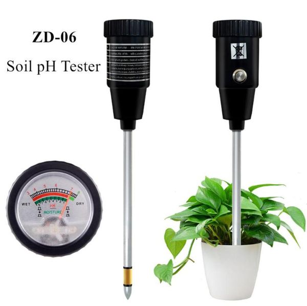 ZD06 Misuratore di umidità del tester del PH del suolo impermeabile per strumenti di kit di test per interni ed esterni con misuratori per sonda con elettrodo lungo 295 mm3540004