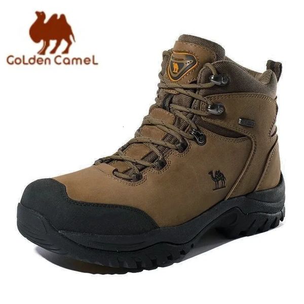 GOLDEN CAMEL À Prova D 'Água Caminhadas Sapatos Ao Ar Livre de Alta-top Botas Militares Táticas Anti-Slip Masculino Tênis Sapatos de Trekking Para Homens 240109