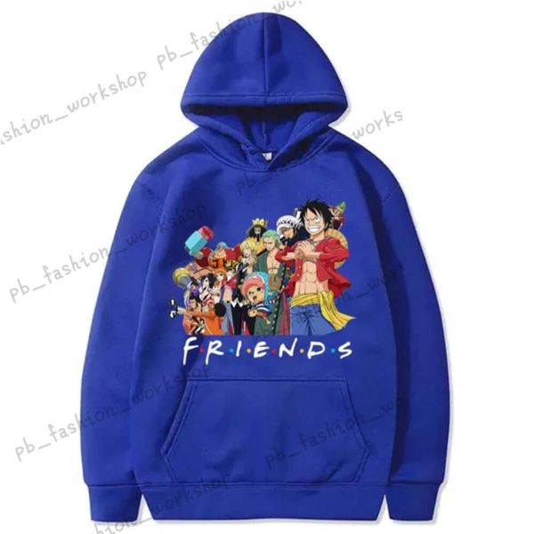 Herren Hoodies Sweatshirts Anime One Piece Hoodie Männer und Frauen Harajuku Pullover Langarm Lose Streetwear TopsHerren Bles22 295