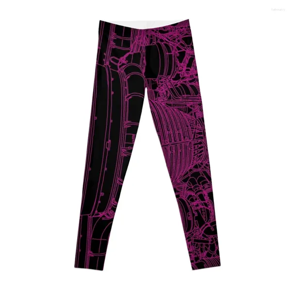 Pantaloni attivi Apollo Rocket Boosters in rosa neon Leggings Sport Tennis per jogging da donna
