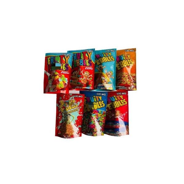 Verpackungsbeutel Großhandel Verpackungsbeutel 7 Design Fruchtkiesel Fruitpebbles Roter Standbodenbeutel Blume 3 9X5 Zoll Packung Reißverschluss Mylar-Beutel 1 Dhlhx