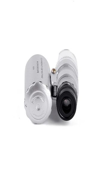 Mini microscopio tascabile portatile 60x Lente d'ingrandimento per gioielliere Luce a LED facile da trasportare con una lente d'ingrandimento7003235